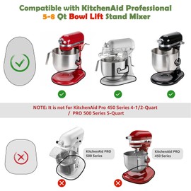 Bamboo Mixer Slider Compatible with Kitchen aid Bowl Lift 5-8 Qt Stand Mixer - Kitchen Countertop Storage Mover Sliding Caddy for Kitchen Aid 5-8 Qt Mixer