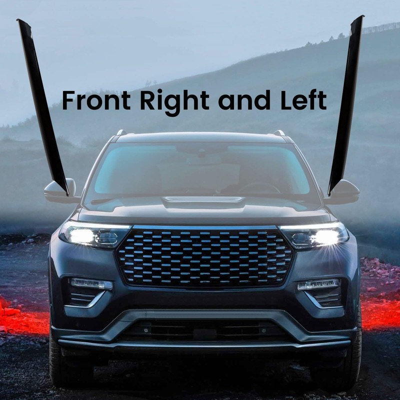 Windshield A-Pillar Trim Molding Left and Right Set Compatible with