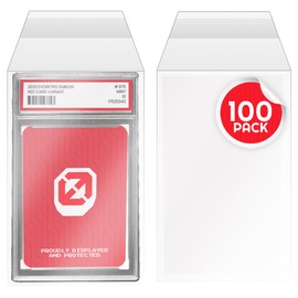 EVORETRO PSA Graded Resealable Sleeves - Premium Acid-Free Card Protection, Archival-Safe, Crystal Clear, Dustproof, Scratch Resistant - 100 Pack for Collectors
