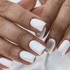 modelones Uñas postizas Modelones Pure White para mujer, cortas y