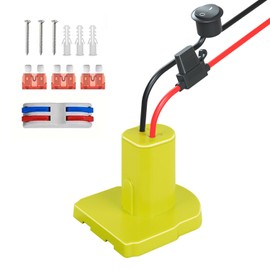Power Wheel Battery Adapter for Ryobi 18V ONE+ Batteries, Battery Converter with 12AWG Wire, Fuses Holder, 30A Fuses, Wire Terminals Kit for DIY Kids Toys Cars Camping (DIY)