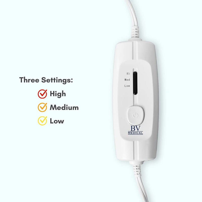 Heating Pad with Three Heat Settings W/No Auto Shut Off/12"