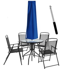 OKPOW Umbrella Covers for Outdoor Umbrellas - Small Patio Umbrella Cover for 6 ft to 9 ft Outdoor Table Umbrella - Waterproof Windproof Anti-UV Garden Parasol Covers, Blue