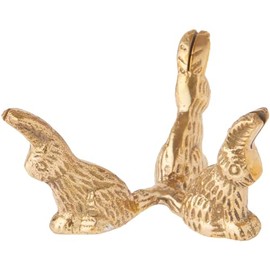 Bard's Brass Egg Stand/Holder, Rabbits, 2.125" diameter, Pack of 2