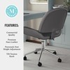 Martha Stewart Tyla Armless Swivel Task Chair for Home Office