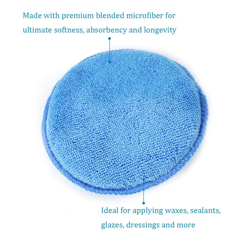 Microfiber Wax Applicator, AutoCare Ultra-Soft Microfiber Wax Applicator Pads with