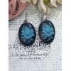 FANCY FOX BOUTIQUE Turquoise Black Rose Bridal Cameo Silver Plate