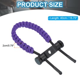 MECCANIXITY Archery Bow Wrist Sling 15.75 Inch 550 Paracord Strap Compound Bow Stabilizer & Hand Loop Carrier Bow Stabilizer for Bow Hunting Shooting Purple 1 Count
