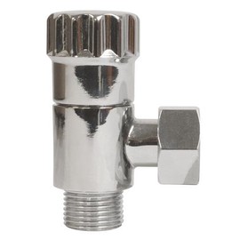 SOMATHERM FOR YOU, Angular valve for toilet, entrance mâle3/8 inch, output écrou tournant 3/8 inch, ceramic head, chrome-plated brass, high-quality workmanship, 3/8 inch, chrome-plated