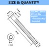 M7 x 50mm Confirmat Screws Black 20 PCs, Hex Socket