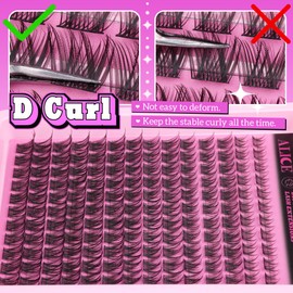 ALICE Natural Cluster Eyelash Extensions Lash Clusters DIY Lash Extensions Wispy Eyelash Clusters Individual Lashes 154pcs