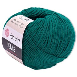 Frida's Wollhaus YarnArt 50 g Jeans Knitting Crochet Amigurumi Baby Wool Pastel Colours 63 Colours (63 | Petrol)