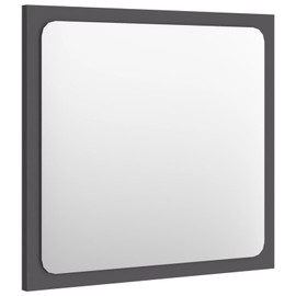 Gecheer Bathroom Mirror Rectangle Mirror, Wall Mounted Mirror for Modern House Home Decor - Gray 15.7"x0.6"x14.6" Engineered Wood