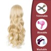 Zclro Blonde Curly Wig for Women, 27.55 Inch Long Wavy