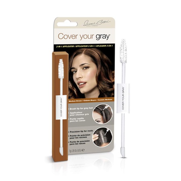 Cover Your Gray 2in1 Wand and Sponge Tip Applicator - Medium Brown