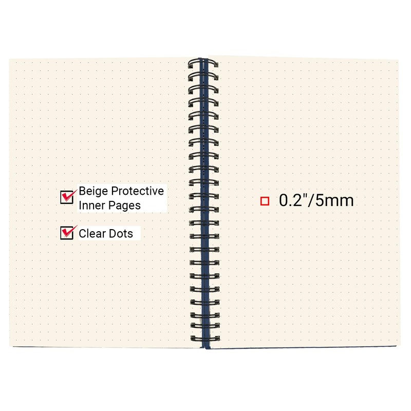 Yarotm Notebook A4 Dotted - 21 x 28.5 cm Spiral