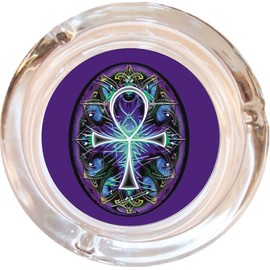Ankh Glass Ashtray - 4" Round