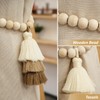YISARSH Magnetic Curtain Tiebacks with Wood Beads, Boho Rope Drapery