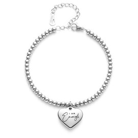 VIMIEW I Am Enough Heart Bracelet Adjustable Beads Friendship & Family Bracelet Gift Womens Inspired Bracelets Jewelry Gifts for Women Daughter Sister Bestfriend.