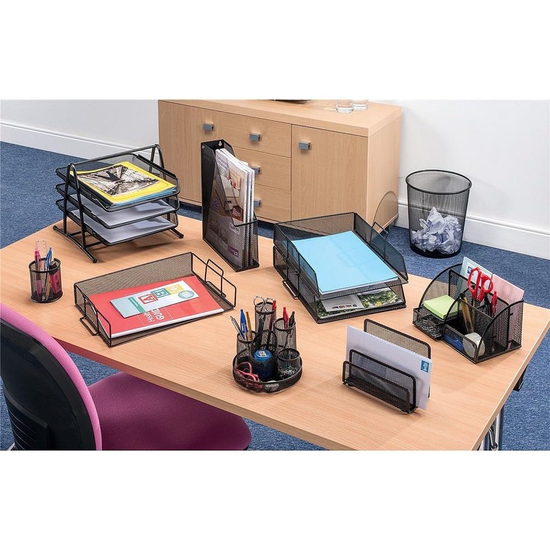 Magazine File Rack Q-CONNECT Metal Black/Document Archiving/Type-for Documents/Kind-A4/90 / Material-Metal/Label-N.a.