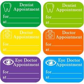 Doctor and Dentist Appointment Stickers,1.5X1 Inches Appointment Planner Stickers for Adults,240 Count