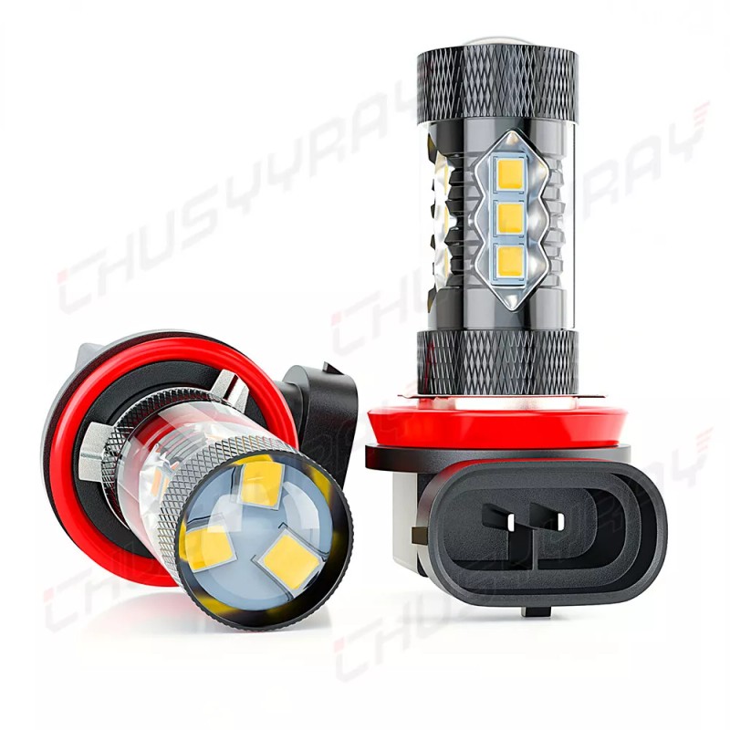 CHUSYYRAY 6000K White LED Headlight+4500
