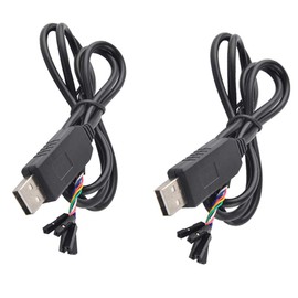 DIYmall 5V USB to TTL Serial Cable Adapter FT232 USB Cable TTL for Arduino ESP8266 (Pack of 2pcs)