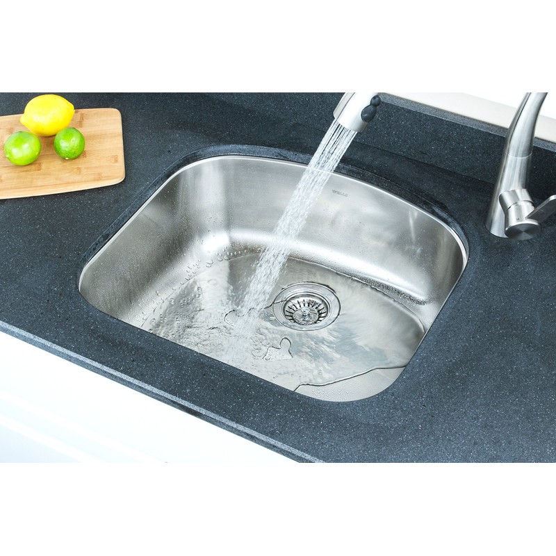 Wells Sinkware Stainless Steel Single Bowl Undermount Kitchen Sink 2421-8