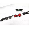 Auto 3PCS Side Doors Rear Gloss Black Red AT4X OVERLAY