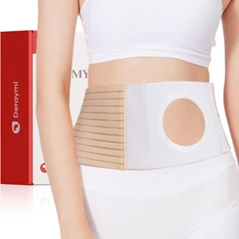 DERAYMI Ostomy Belt, Stoma Hernia Support Belt for Men Women Abdominal, Colostomy Belt for Post Operative Care, Ostomy Stealth Belt Helping Fix Stoma Bag in Place Size L