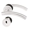 Vega Stainless Steel Door Handle with Pop-Up Spring - Warded