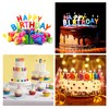 Multicoloured Happy Birthday Candles, 13 Rainbow Lettered Birthday Candles on