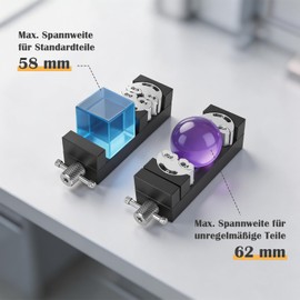 Morsa fractal intelligente – mini-morsa da banco auto-regolante con 6 ganasce indipendenti per forme irregolari – morsa per trapano per fai-da-te, gioielli & riparazioni