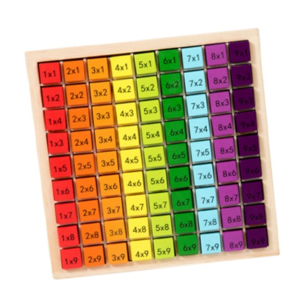 Rainbow Multiplication Board Times Table Games 9x9 Times Table Tray