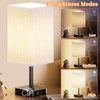 Remote Control Bedside Lamp with USB-C & USB-A Charging Ports,