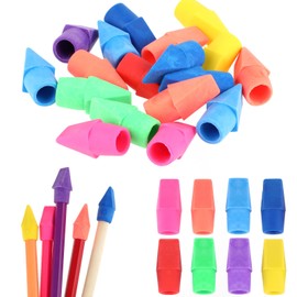 Sibba Pack of 20 Eraser Caps for Pencils Caps Eraser Pencil Eraser Pencil Eraser for Home School Office