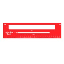 Mail Size Guide Ruler, Post Office Letter Size Gauge for Accurate Mailing, PIP & PPI Measurement, Parcel Proportion & Precision Tool, RED