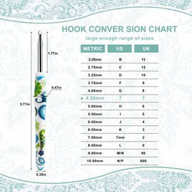 4.5mm Looen Crochet Hook, Ergonomic Handle for Arthritic Hands, Soft Rubber Grip Extra Long  Knitting Needles for Crochet Beginners, Knitting Enthusiasts (4.5mm)