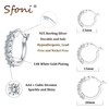 Sfoni Silver Hoops Earrings for Women - Hypoallergenic Sterling Silver