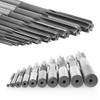 POWERTOOL HSS Reamer, Straight Shank Hand Reamers 10Pcs (3-12mm) H7