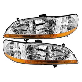 EPIC LIGHTING OE Style Halogen Headlights Assembly Replacement for HONDA 01-02 ACCORD [ HO2502117 HO2503117 33151S84A02 33151S84A02 ] Pair