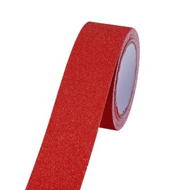 RED Safety Adhesive Sticker Grip Non Skid Tape Anti-Slip Adhesive Stickers Mat for Stairs Floor Stairway 5Mx5CM