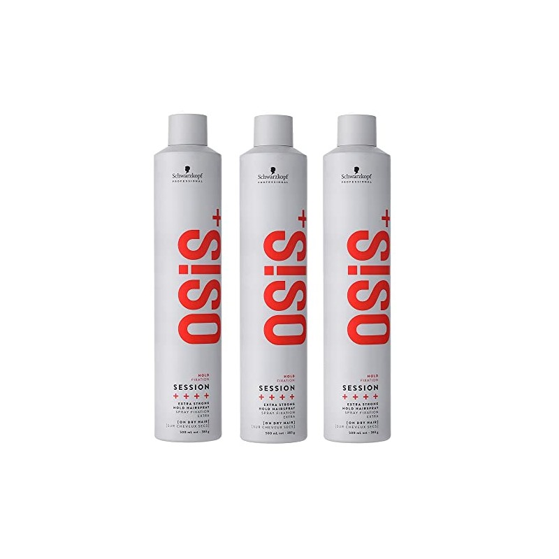3 x Schwarzkopf Osis Session Haarspray für extremen Halt 500