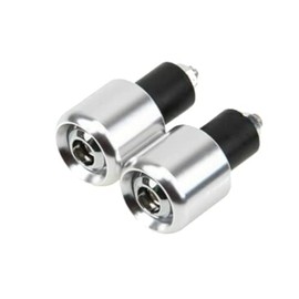 7/8 Inch 22mm Motorcycle Handlebar Ends Plug Motorcycle Handlebar Ends Plug Grip Weights Anti Vibration 2 PCS (Silver)