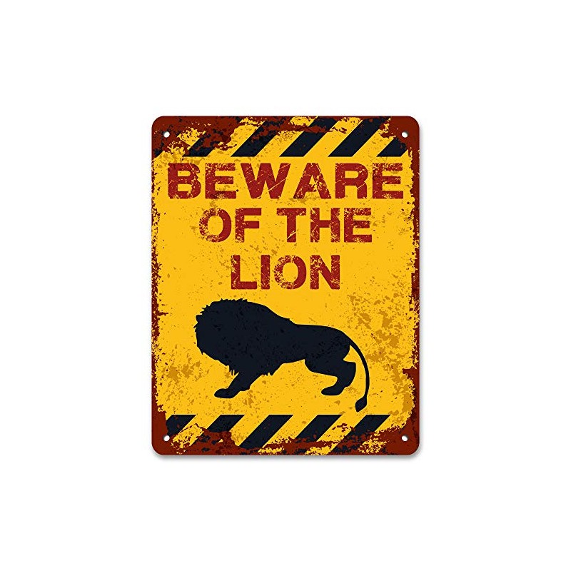 Print Crafted - Beware Of The Lion | Vintage Metal