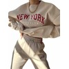 SHEKINI Women's Two Piece Tracksuit Sweatsuit Outfit Letter Print Leisure
