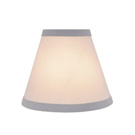 Aspen Creative 32044-6A, Hardback Empire Clip-On Chandelier Lamp Shade, White, 3" Top x 6" Bottom x 5" Slant Height, Set of 6