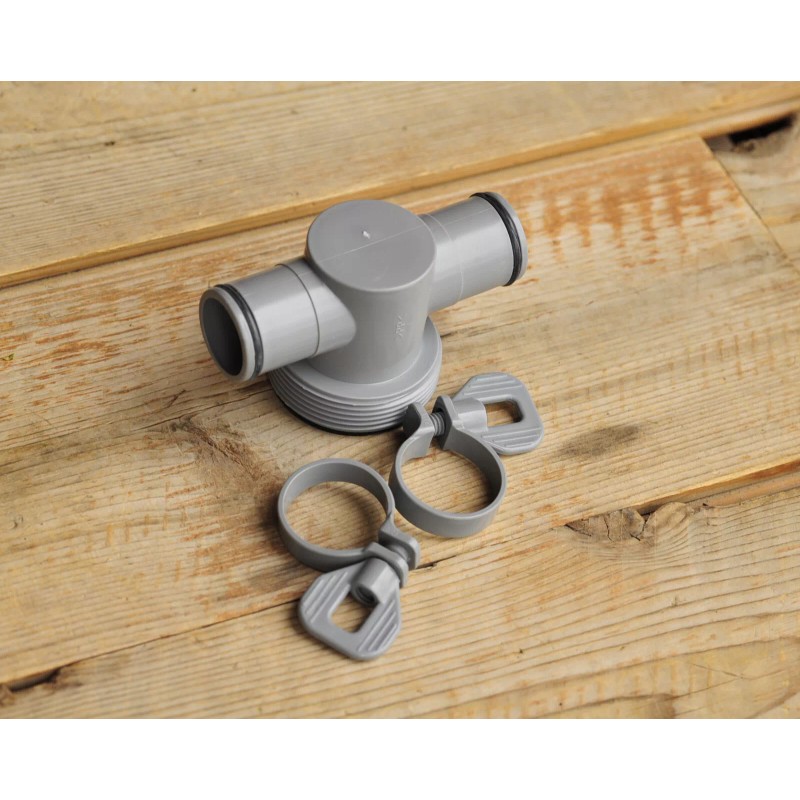 Bestway Pool T-Joint Pump Hose Connector with Hose Clamps