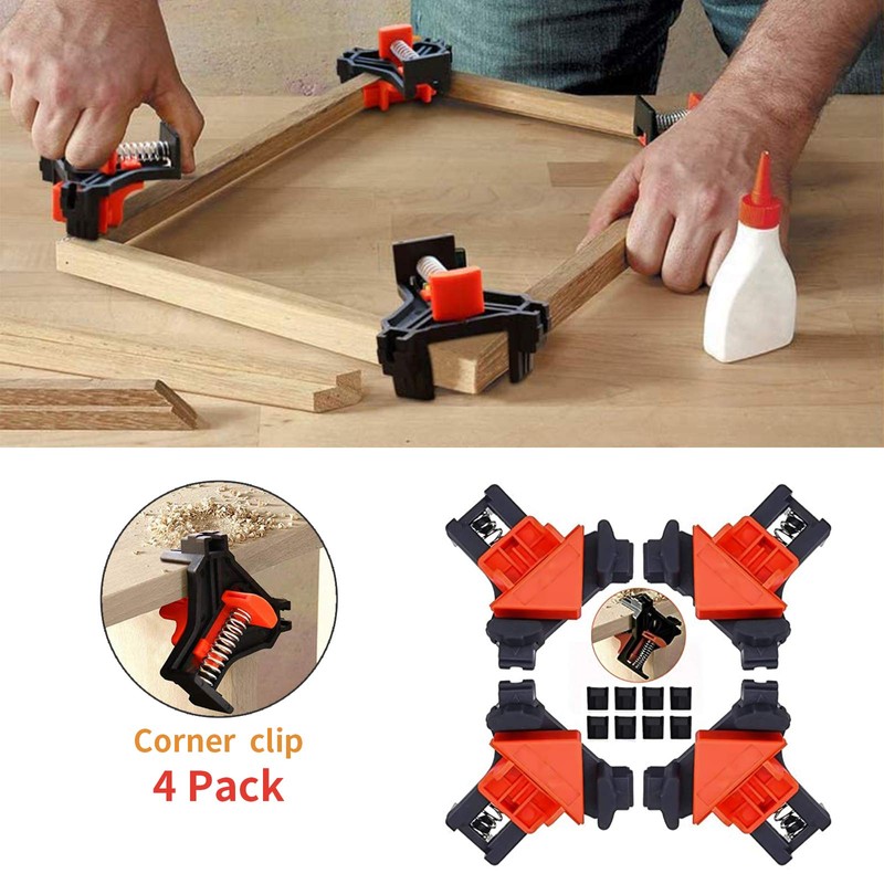 Right Angle Clamp Adjustable Corner Clamp 4PCS Multi-Function Woodworking Clamps