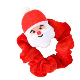 Christmas Scrunchie Hair Band Elastic Ponytail Tie Soft Colourful Funny Cute Xmas Girl Women Dress Up Red Father Christmas